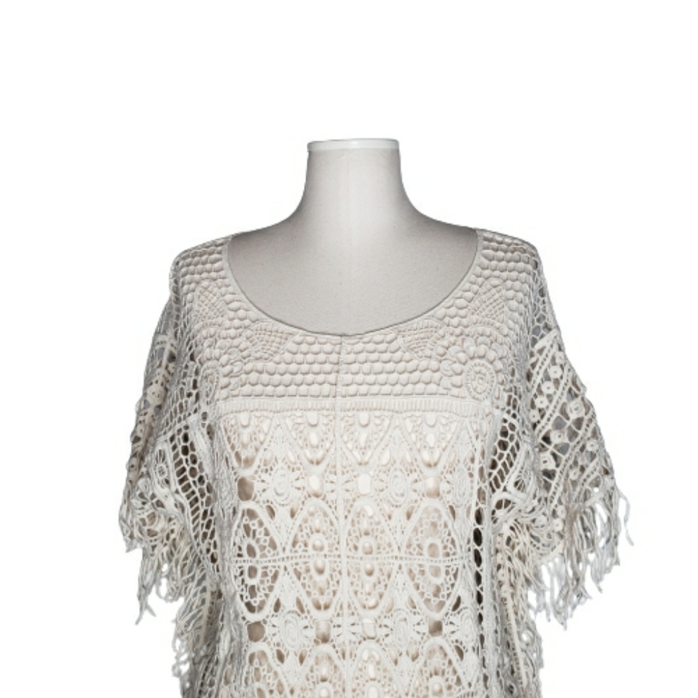 Anthropologie Angel of the North Sayulita Crochet Fringe Pullover Top - Picture 2 of 7